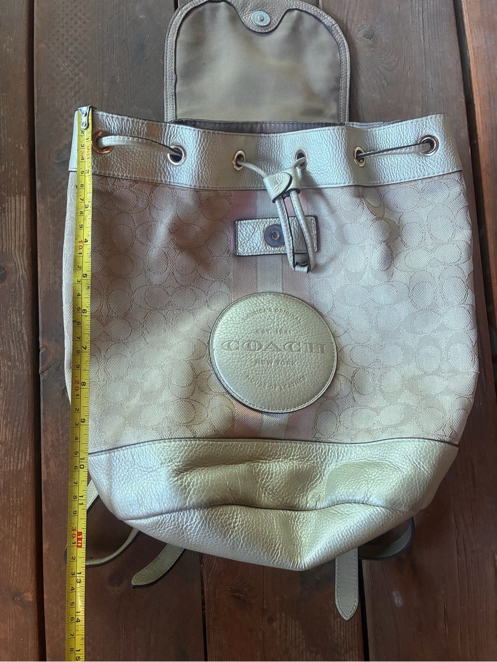 Coach Dempsey Backpack Metallic - Picture 7 of 12